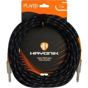 Cabo Para Instrumentos Player P10 Textil 7m Preto-azul...