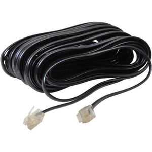 Cabo Extensor Para Telefone Rj11 4 Vias 10m Preto Storm -