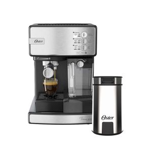 Kit Cafeteira Nova Primalatte Inox E Moedor De Café Oster 127V