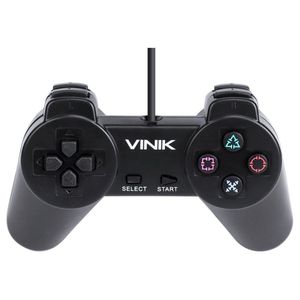 Controle Pc Usb Ps1-playstation 1 Preto - Retrô - Vinik Play
