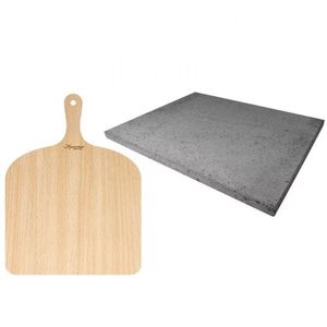 Conjunto Para Pizza Eppicotispai Espátula E Pedra 2 Peças Bege Com Cinza
