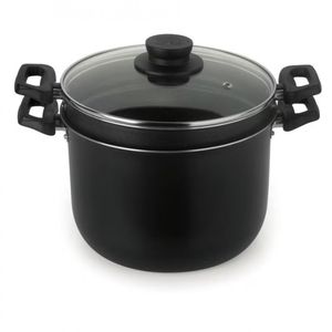 Espagueteira Multiflon Versátil Com Tampa 22 Cm Preto