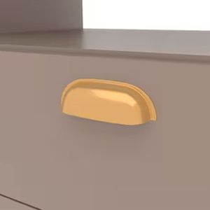 Cozinha Compacta Bartira Pérola Com 5 Portas 2 Gavetas Nude Lâmina Mel