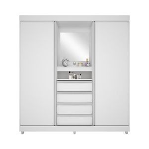 Guarda Roupa Fortaleza Ii 2 Portas 4 Gavetas Bartira Branco