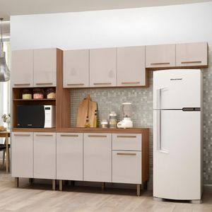 Armario De Cozinha Pop 1 Forno Com 12 Portas E 1 Gaveta Freijo/baunilha/freijo