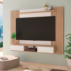 Painel Artely Nevada 2 Portas E 3 Nichos Tv Até 75 Polegadas Carvalho Com Off White