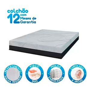 Colchão De Casal Umaflex Forza Com Molas Ensacadas Cinza Escuro