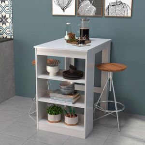 Mesa Nova Móbile Slin 2 Lugares Com Prateleira Branco