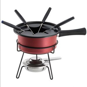 Aparelho De Fondue Forma Aspen 8 Peças Vermelho
