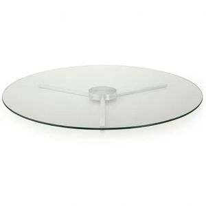 Centro De Mesa Giratório Forma F.collection Em Vidro Transparente