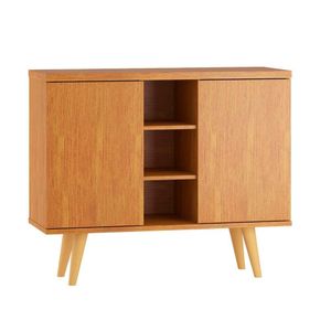 Buffet Viero Ulisses Com 2 Portas E 4 Prateleira 101cm Mel