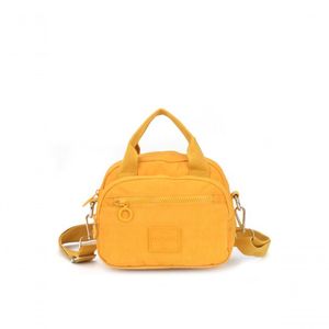 Bolsa Transv 3zps Moda Crinkle Up4you Mostarda - Unico Amarelo