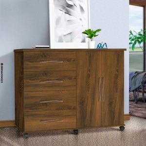 Cama Com Colchão Casal Em Mdf Nature