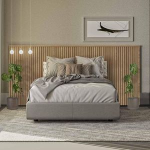 Cabeceira Casal Queen 240cm Com Frame Marrom Linea Brasil