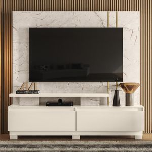 Estante Home Theater Para Tvs Até 75 Polegadas New Apolo - Calacata/off White