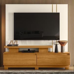 Estante Home Theater Para Tvs Até 75 Polegadas New Apolo - Cinamomo/off White