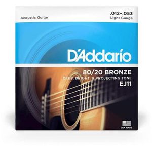 Encordoamento Violão Aço .012-.053 80-20 Bronze Ej11 D