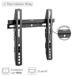 Suporte Para Tv Led Lcd Fixo 23'' A 42'' Com Nivel De Bolha