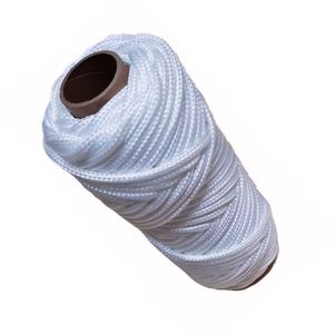 Corda Branca Encordoamento Varal 4mm Rolo 1kg +-120 Metros
