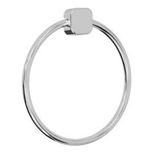 Porta Toalha Argola Samba Quadrado Cromado 15cm - Japi