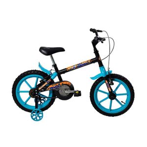 Bicicleta Infantil Track & Bike Dino Pz Aro 16 Preto Azul