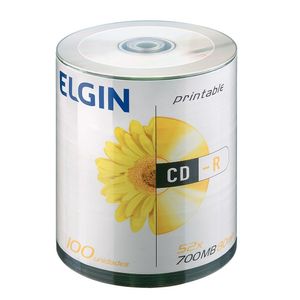 Cd-r Elgin Midia 700mb - 80 Min - 52x Pino 100 Printable