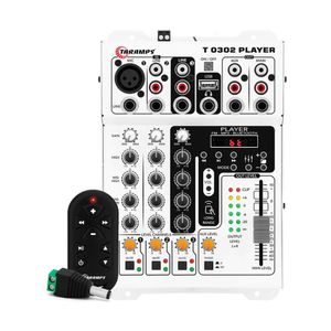 Mesa De Som Taramps T0302 3 Canais Player 12v