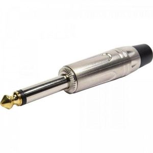Plug P10 Mono Metal 17mm Com Ponta Gold Pgpz0037 Storm - Pct - 10