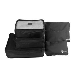Kit Organizador De Mala Para Viagem Preto 6 Peças Quati