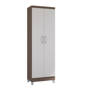 Armário Multiuso 2 Portas Poquema Chocolate/offwhite