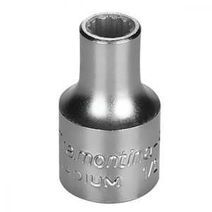 Soquete Estriado Em Aço Cromo Vanádio 12 Mm - Encaixe 1/2