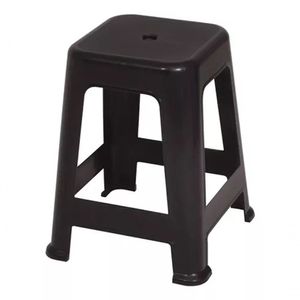 Banqueta Plástica Bela Vista Suporta Até 120kg - Mor Cor Preto