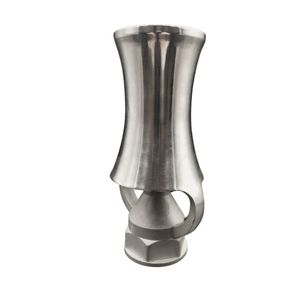 Bico Geiser Em Aço Inox Para Fonte, Chafariz E Lagos Efeito Espuma Champagne 71 Mm Entrada Rosca De 1.1/2"