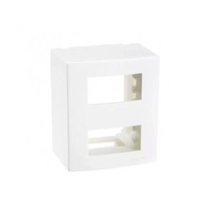 Caixa Sobrepor 2 Postos Separados Branco Sleek Margirius 18645