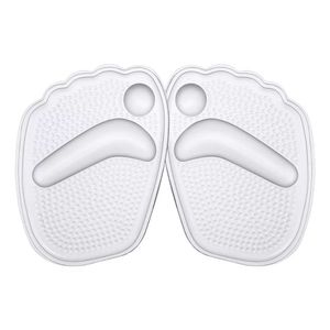 Par Palmilha Ortopédica Protetor Para Pés Almofadas Silicone Sapato Branco