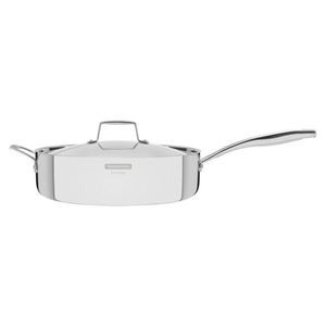 Frigideira Tramontina Grano Em Aço Inox Com Corpo Triplo Com Tampa E Cabo 30 Cm 5,6 L