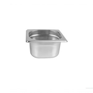 Kit 3 Cubas Gastronomica Inox 1/6x100mm Com Tampa Brasinox