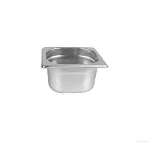 Kit 6 Cubas Gastronomica Inox Gn 1/6x100 Com Tampa Brasinox