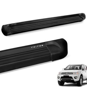 Estribo Lateral L200 Triton 2008 A 2016 Alumínio Preto Track