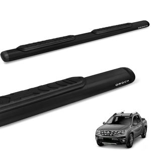 Estribo Lateral Oval Oroch 2016 A 2025 Oblongo Preto