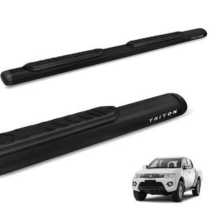 Estribo Lateral Oval L200 Triton 2008 A 2016 Oblongo Preto