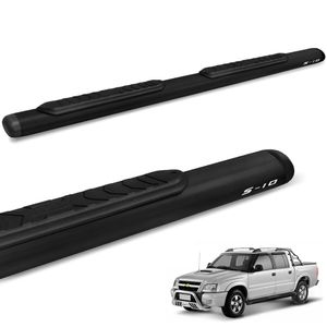 Estribo Lateral Oval S10 Cd 1995 A 2011 Oblongo Preto