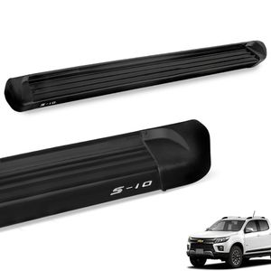 Estribo Lateral S10 2012 A 2025 Alumínio Preto Track