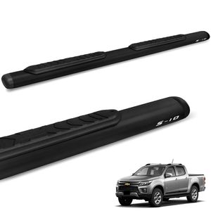 Estribo Lateral Oval S10 Cd 2012 A 2025 Oblongo Preto