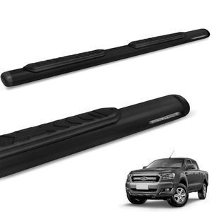 Estribo Lateral Oval Ranger Cd 2013 A 2024 Oblongo Preto
