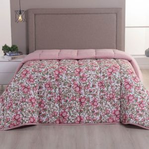Edredom Queen Luar Super Macio Malha 100% Algodão Dupla Face 01 Peça - Rose Floral
