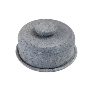 Boleira E Queijeira Gourmet Tampa De Pedra Sabão G 13x22cm