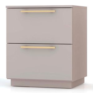Mesa De Cabeceira 2 Gavetas 50cm Dubai Fendi - Vila Rica
