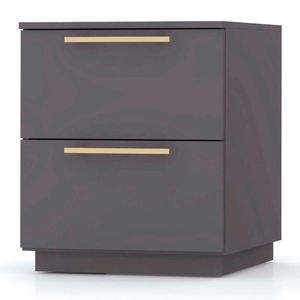 Mesa De Cabeceira 2 Gavetas 50cm Dubai Alasca - Vila Rica