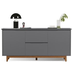 Buffet Aparador Para Sala De Jantar 163cm Flow Cinza - Ej Móveis